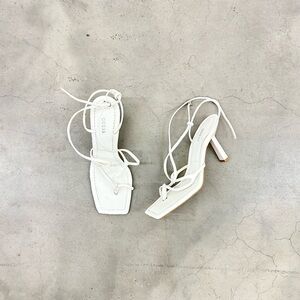 Guess Elegant White Strappy Heeled Sandals